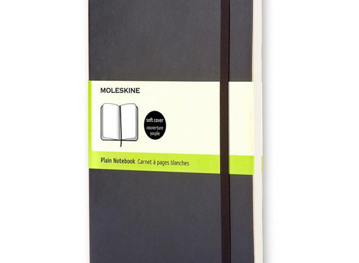 Блокнот Moleskine Classic Soft Large A5 96 листов черный без линовки на сшивке (130x210мм)